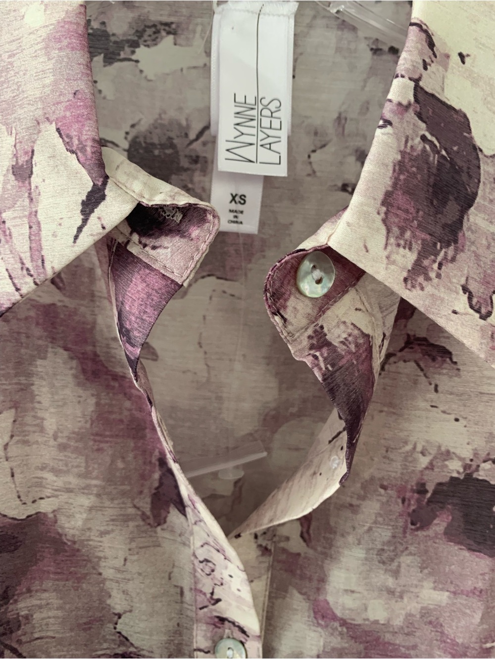 NWT Wynne Layers Purple Floral Poncho Blouse - Picture 2 of 9